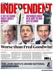 The Independent () Newspaper Front Page for 5 April 2013