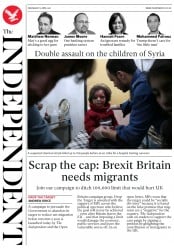 The Independent () Newspaper Front Page for 5 April 2017