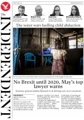 The Independent () Newspaper Front Page for 5 April 2019