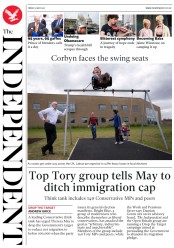 The Independent () Newspaper Front Page for 5 May 2017