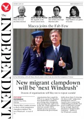 The Independent () Newspaper Front Page for 5 May 2018