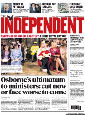 The Independent () Newspaper Front Page for 5 June 2013