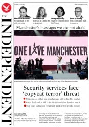 The Independent () Newspaper Front Page for 5 June 2017