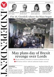 The Independent () Newspaper Front Page for 5 June 2018
