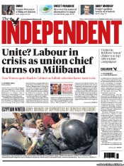 The Independent () Newspaper Front Page for 5 July 2013