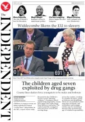 The Independent () Newspaper Front Page for 5 July 2019