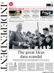 The Independent () Newspaper Front Page for 5 August 2015