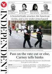 The Independent () Newspaper Front Page for 5 August 2016