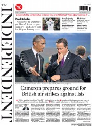 The Independent () Newspaper Front Page for 5 September 2014