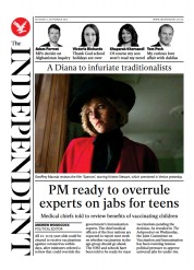 The Independent () Newspaper Front Page for 5 September 2021