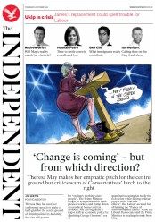 The Independent () Newspaper Front Page for 6 October 2016