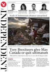 The Independent () Newspaper Front Page for 6 October 2018