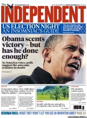 The Independent () Newspaper Front Page for 6 November 2012
