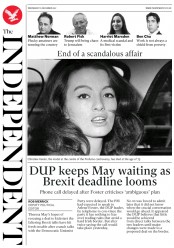 The Independent () Newspaper Front Page for 6 December 2017