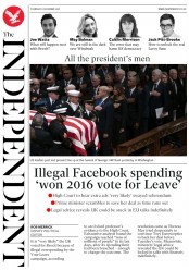 The Independent () Newspaper Front Page for 6 December 2018