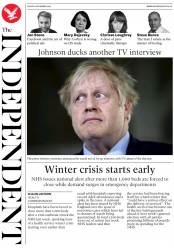 The Independent () Newspaper Front Page for 6 December 2019