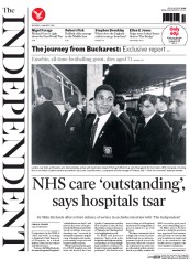 The Independent () Newspaper Front Page for 6 January 2014