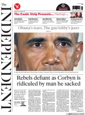 The Independent () Newspaper Front Page for 6 January 2016