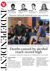The Independent () Newspaper Front Page for 6 February 2019