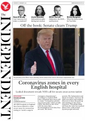 The Independent () Newspaper Front Page for 6 February 2020