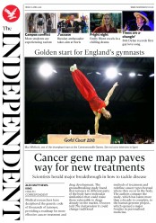 The Independent () Newspaper Front Page for 6 April 2018
