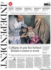 The Independent () Newspaper Front Page for 6 May 2014