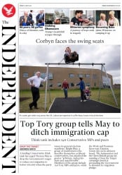 The Independent () Newspaper Front Page for 6 May 2017