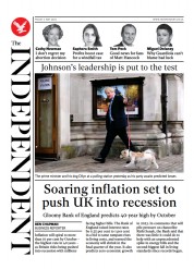 The Independent () Newspaper Front Page for 6 May 2022