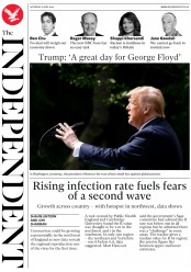 The Independent () Newspaper Front Page for 6 June 2020
