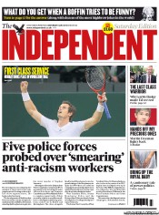 The Independent () Newspaper Front Page for 6 July 2013