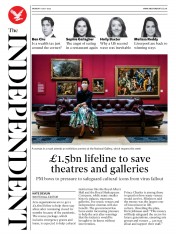 The Independent () Newspaper Front Page for 6 July 2020