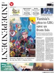 The Independent () Newspaper Front Page for 6 August 2015