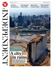 The Independent () Newspaper Front Page for 6 August 2020