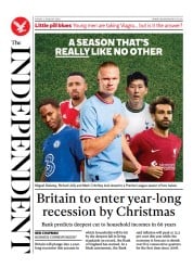 The Independent () Newspaper Front Page for 6 August 2022
