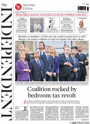 The Independent () Newspaper Front Page for 6 September 2014