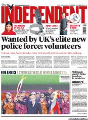 The Independent () Newspaper Front Page for 7 October 2013