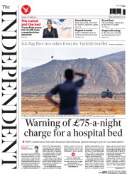 The Independent () Newspaper Front Page for 7 October 2014
