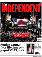 The Independent () Newspaper Front Page for 7 November 2012