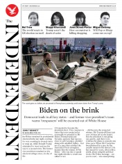 The Independent () Newspaper Front Page for 7 November 2020