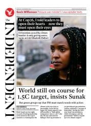 The Independent () Newspaper Front Page for 7 November 2022