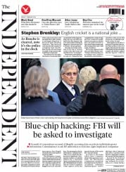 The Independent () Newspaper Front Page for 7 February 2014