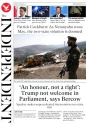 The Independent () Newspaper Front Page for 7 February 2017