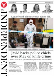 The Independent () Newspaper Front Page for 7 March 2019