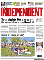 The Independent () Newspaper Front Page for 7 May 2013