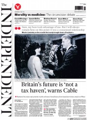 The Independent () Newspaper Front Page for 7 May 2014