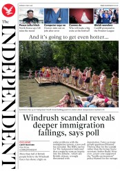 The Independent () Newspaper Front Page for 7 May 2018