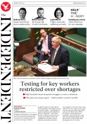 The Independent () Newspaper Front Page for 7 May 2020