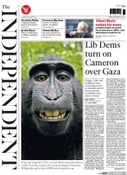 The Independent () Newspaper Front Page for 7 August 2014