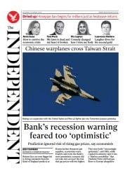 The Independent () Newspaper Front Page for 7 August 2022