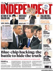 The Independent () Newspaper Front Page for 7 September 2013